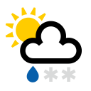 Umiarkowane lub obfite opady deszczu ze śniegiem